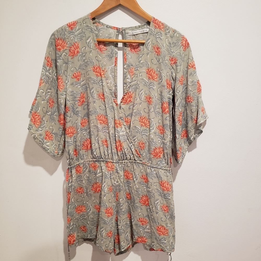 Faithfull The Brand Romper Botanical Print Size Small